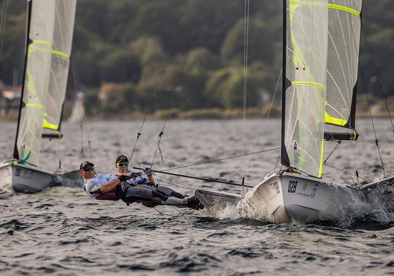 Isaac McHardie and William McKenzie (NZL) 49er - Day 7 - Hempel Sailing World Championships, Aarhus, Denmark, August 8, 2018 - photo © Sailing Energy / World Sailing