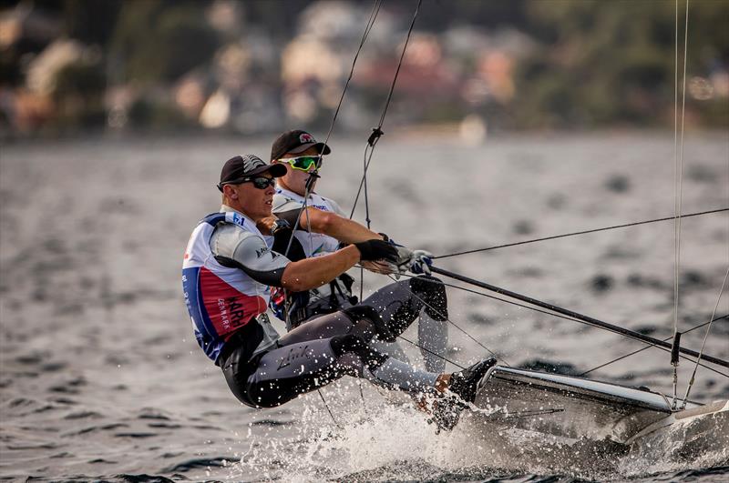 Isaac McHardie and William McKenzie (NZL) 49er - Day 7 - Hempel Sailing World Championships, Aarhus, Denmark, August 8, 2018 - photo © Sailing Energy / World Sailing