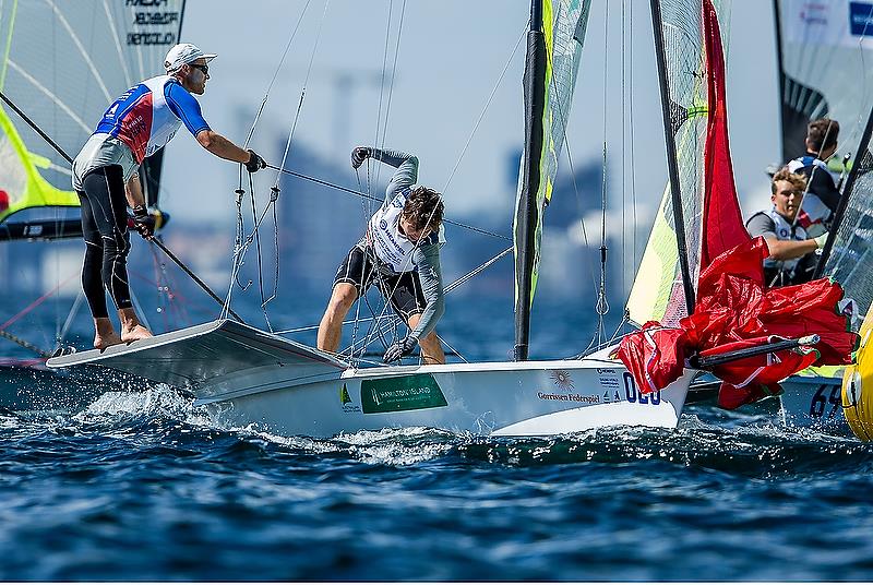 49er - Day 8 - Hempel Sailing World Championships, Aarhus, Denmark - August 2018 photo copyright Sailing Energy / World Sailing taken at  and featuring the 49er class