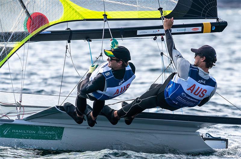 David Gilmour and Joel Turner at Aarhus photo copyright Beau Outteridge taken at Australian Sailing and featuring the 49er class