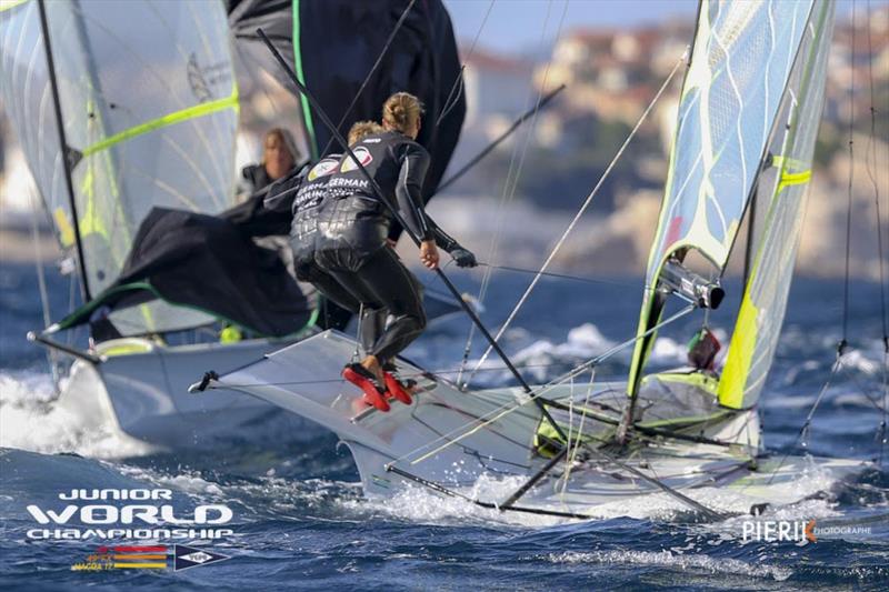 Max Stingele - Linov Scheel  -  GER 911 - 2018 49er, 49erFX & Nacra 17 Junior World Championships - photo © Pierick Jeannoutot