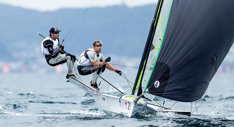  (NZL) - Sailing World Cup - Enoshima - Day 2 - September 12, 2018 photo copyright Jesus Renedo / Sailing Energy taken at  and featuring the 49er class