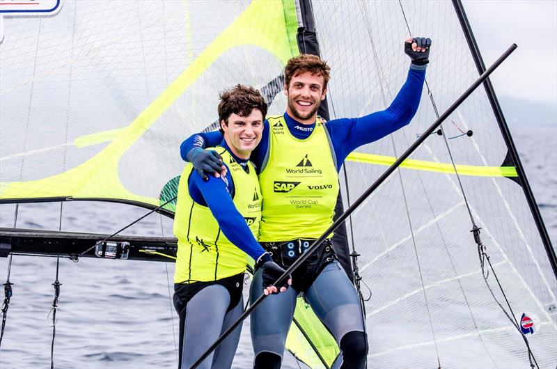 James Peters and Fynn Sterritt win the 49er class at the Sailing World Cup, Enoshima photo copyright Jesus Renedo / Sailing Energy / World Sailing taken at  and featuring the 49er class