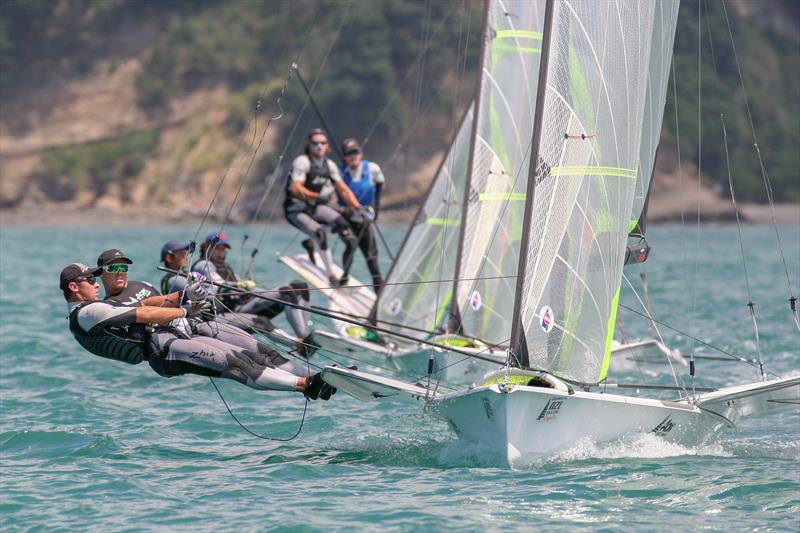 49er - Day 1, Oceanbridge NZL Sailing Regatta, February 1, 2019 - photo © Michael Brown, Yachting New Zealand