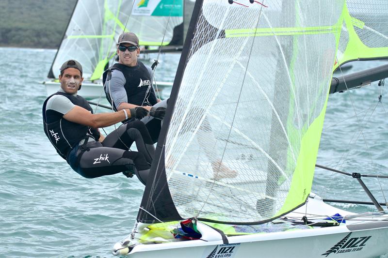 Peter Burling and Blair Tuke - 49er - Oceanbridge NZL Sailing Regatta - Day 2 - February 2 photo copyright Richard Gladwell taken at Royal Akarana Yacht Club and featuring the 49er class