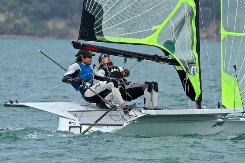 Logan Dunning-Beck and Oscar Gunn - 49er Oceanbridge NZL Sailing Regatta - Day 2 - February 2 - photo © Richard Gladwell