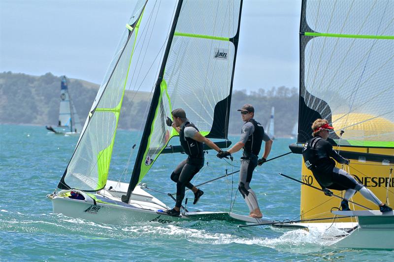 Peter Burling and Blair Tuke - 49er - Oceanbridge NZL Sailing Regatta - Day 2 - February 2 photo copyright Richard Gladwell taken at Royal Akarana Yacht Club and featuring the 49er class