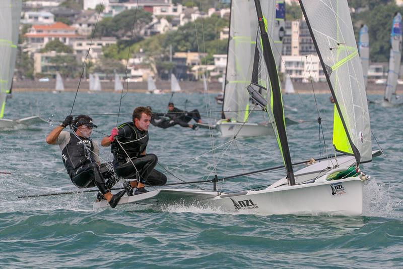 Joseph Porebski and Trent Rippey - 49er - Day 3 - Oceanbridge NZL Sailing Regatta, February 2019 - photo © Michael Brown, Yachting New Zealand