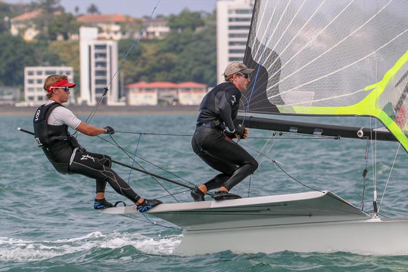 Day 3 - Oceanbridge NZL Sailing Regatta, February 2019 photo copyright Michael Brown, Yachting New Zealand taken at Royal Akarana Yacht Club and featuring the 49er class