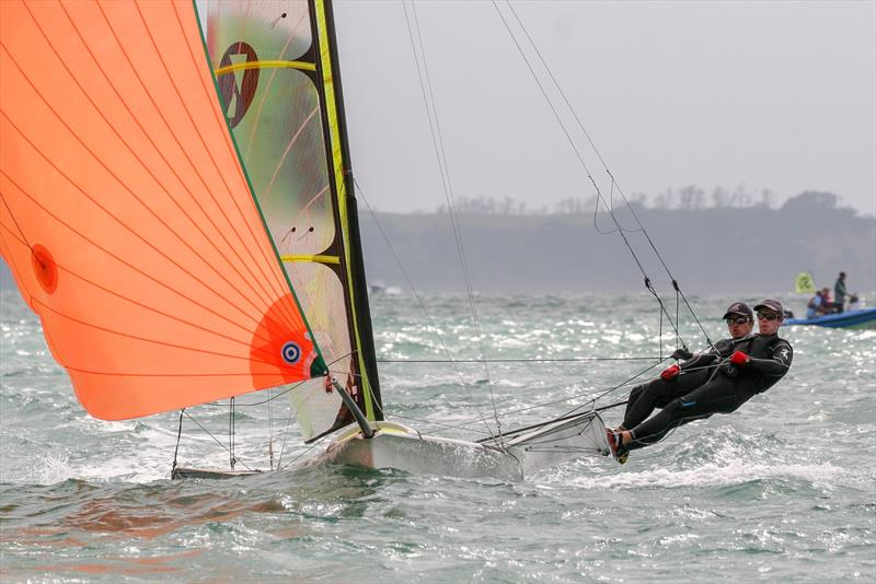 Day 3 - Oceanbridge NZL Sailing Regatta, February 2019 photo copyright Michael Brown, Yachting New Zealand taken at Royal Akarana Yacht Club and featuring the 49er class