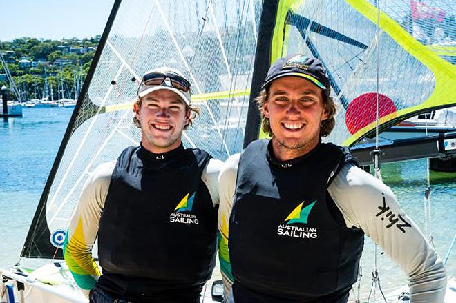 Australian 49er team - Lachy and David Gilmour photo copyright Drew Malcolm taken at  and featuring the 49er class