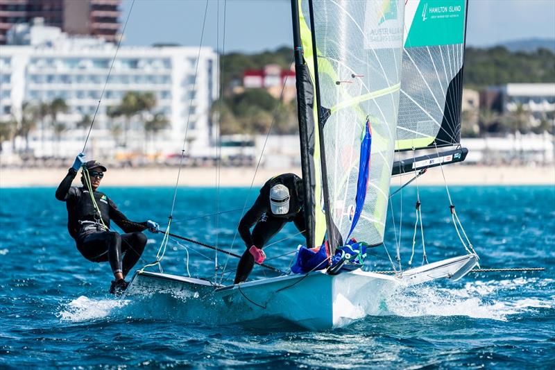 David and Lachy Gilmour head to the course - Trofeo SAR Princesa Sofia Regatta - photo © Beau Outteridge