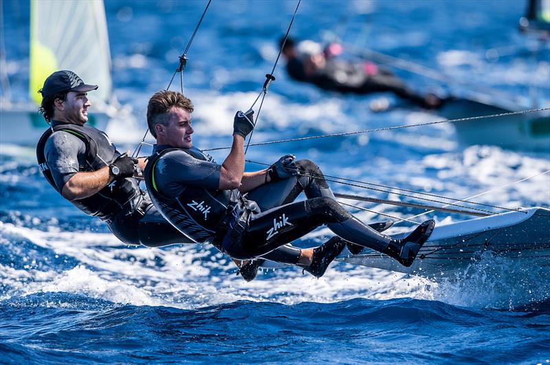 Josh Porebski and Trent Rippey - 49erFX - NZL Sailing Team - Trofeo Princesa Sofia Iberostar - Day 4 - April 4, 2019 photo copyright Sailing Energy taken at Real Club Náutico de Palma and featuring the 49er class