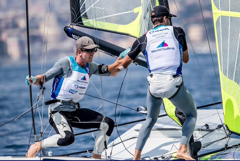 Peter Burling and Blair Tuke - NZL - Hempel Sailing World Cup - Genoa - April 2019 photo copyright Jesus Renedo / Sailing Energy taken at Yacht Club Italiano and featuring the 49er class