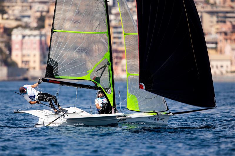 - 49er - NZL- Day 4 - Hempel Sailing World Cup - Genoa - April 2019 photo copyright Jesus Renedo / Sailing Energy taken at Yacht Club Italiano and featuring the 49er class