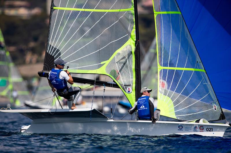 Peter Burling and Blair Tuke - 49er  - NZL- Day 4 - Hempel Sailing World Cup - Genoa - April 2019 - photo © Jesus Renedo / Sailing Energy