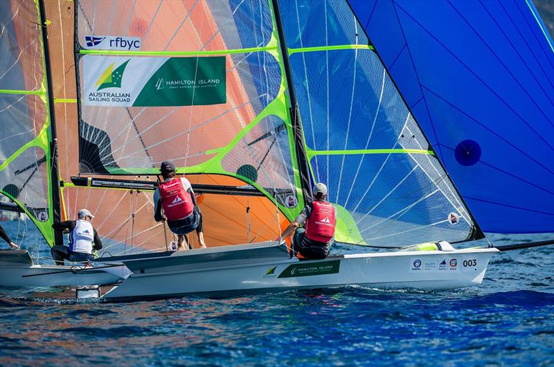 David and Lachy Gilmour go into the Medal Race in first place - Genoa World Cup Series 2019 photo copyright Sailing Energy taken at  and featuring the 49er class