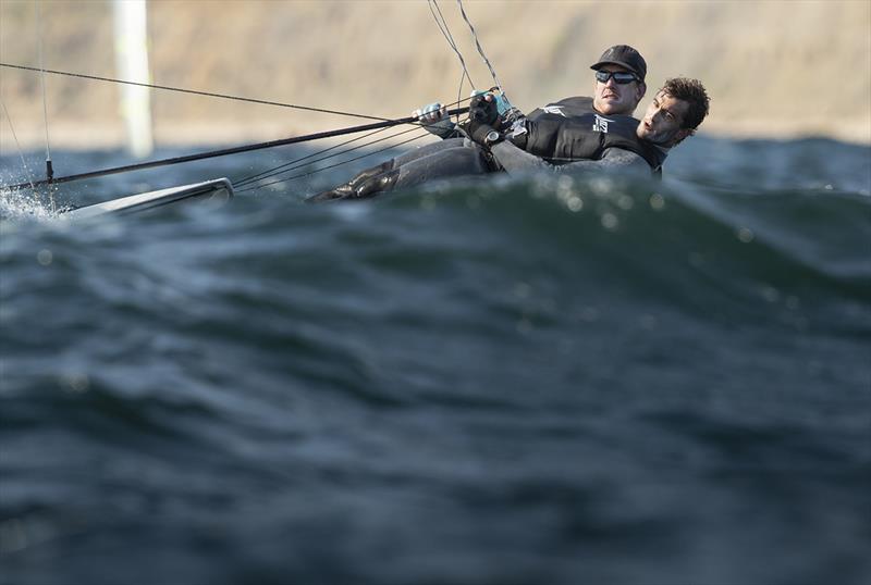 49er fleet - 2019 Volvo 49er, 49erFX and Nacra 17 European Championships photo copyright Lloyd Images taken at Weymouth & Portland Sailing Academy and featuring the 49er class