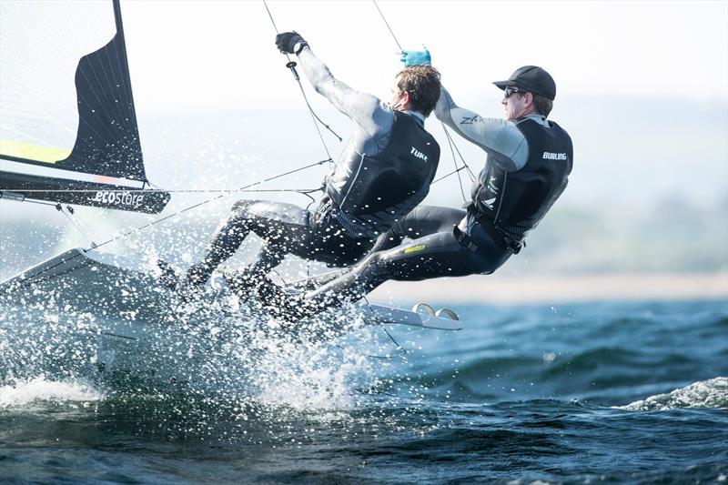 Peter Burling and Blair Tuke- Day 1,  2019 Volvo 49er European Championships, Weymouth, UK - May 13, 2019 - photo © Mark Lloyd / Lloyd Images