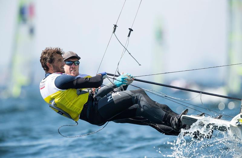 Peter Burling and Blair Tuke (NZL) - 49er European Championship - Weymouth - Day 3 photo copyright Lloyd Images / www.lloydimages.com taken at Weymouth & Portland Sailing Academy and featuring the 49er class