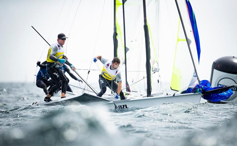 Peter Burling and Blair Tuke (NZL)  (NZL) - 49er European Championship - Weymouth - Day 4 photo copyright Lloyd Images / www.lloydimages.com taken at Weymouth & Portland Sailing Academy and featuring the 49er class