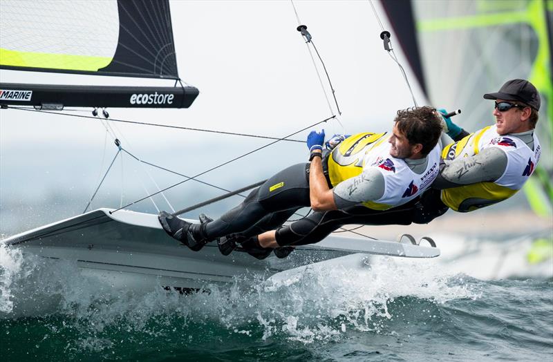 Peter Burling and Blair Tuke (NZL) - 49er European Championship - Weymouth - Day 4 - photo © Lloyd Images / <a target=