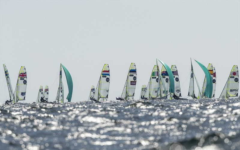 49er action - 2019 49er, 49erFX and Nacra 17 European Championships photo copyright Drew Malcolm taken at Weymouth & Portland Sailing Academy and featuring the 49er class