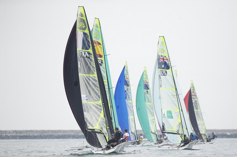 Will and Sam Phillips in 49er Race 20 - 2019 49er, 49erFX and Nacra 17 European Championships photo copyright Lloyd Images taken at Weymouth & Portland Sailing Academy and featuring the 49er class