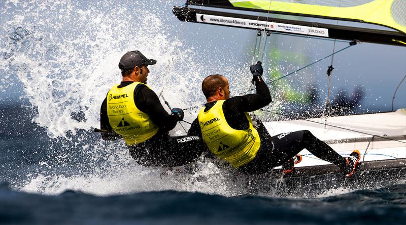 Federico Alonso Tellechea and Arturo Alonso Tellechea (ESP) wrap up Gold before the Medal Race on day 4 of the Hempel World Cup Series Final in Marseille photo copyright Sailing Energy / World Sailing taken at  and featuring the 49er class