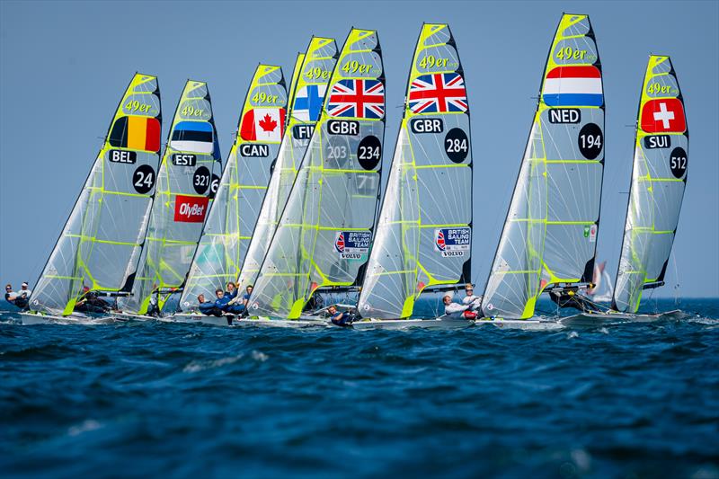 The 49er fleet at Kiel Week presents lots of international stars on the race course - at Kiel Week part 2 photo copyright Kiel Week / Sascha Klahn taken at Kieler Yacht Club and featuring the 49er class