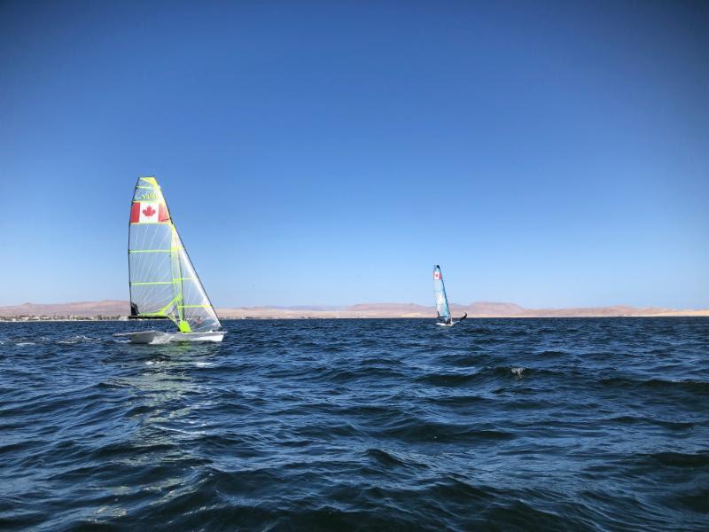 Canadian sailors at 2019 Pan Am Games photo copyright Sail Canada taken at  and featuring the 49er class