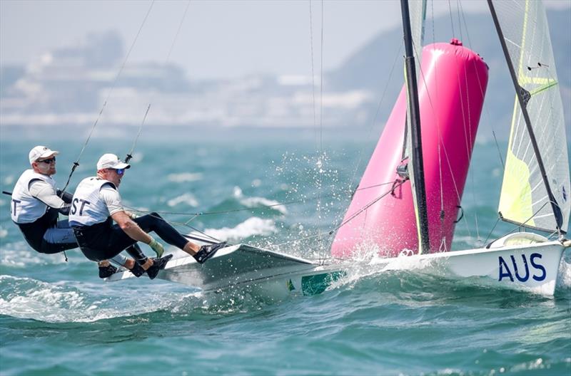 Sam and Will Phillips - Ready Steady Tokyo-Sailing photo copyright Sailing Energy / World Sailing taken at  and featuring the 49er class