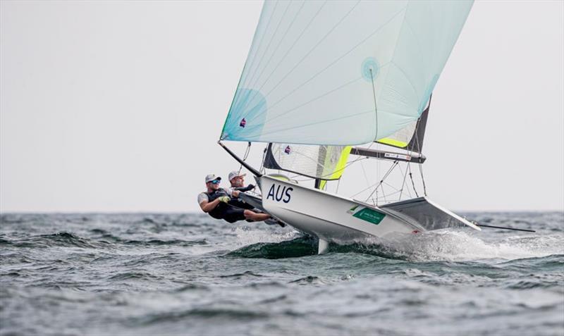 Sam and Will Phillips - Ready Steady Tokyo, day 4 photo copyright Jesus Renedo / Sailing Energy / World Sailing taken at  and featuring the 49er class