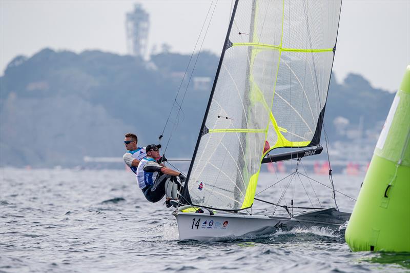  Isaac McHardie and William McKenzie (NZL) - 49er - Sailing World Cup Enoshima - Day 1, August 27, 2019 photo copyright Jesus Renedo / Sailing Energy / World Sailing taken at  and featuring the 49er class