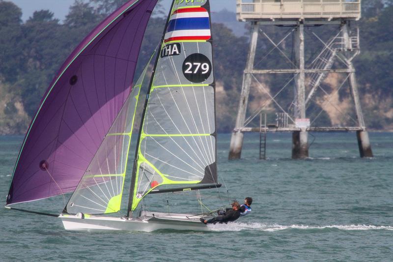 Thailand 49er training on the Waitemata Harbour ahead of the 2019 World Championships. The 49er, 49erFX and Nacra 17 World Championships get underway in four weeks. - photo © Richard Gladwell