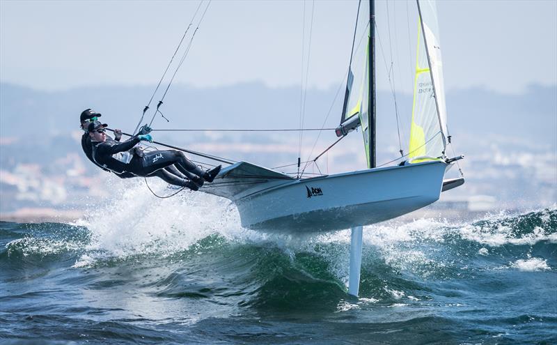 The spectacular two person skiffs will be broadcast live from the 2019 Hyundai World Championships - 49er, 49erFX and Nacra 17 Worlds, Porto (POR) - Day 4 - photo © Ricardo Pinto