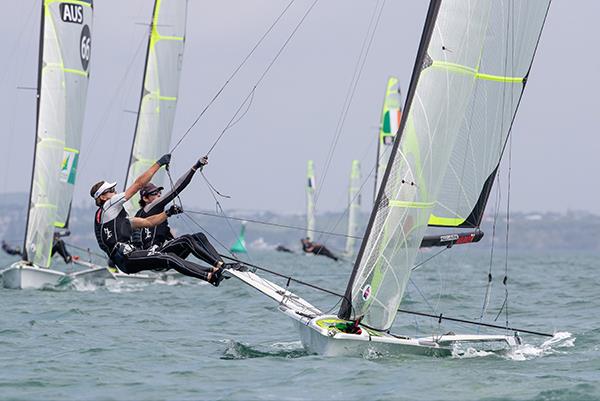 Hyundai 49er, 49erFX & Nacra 17 Oceania Championship - Day 2 photo copyright Matias Capizzano taken at Royal Akarana Yacht Club and featuring the 49er class