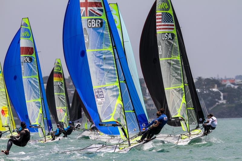 49er - Hyundai World Championships, Oceania Championship, Day 3, November 27, 2019, Royal Akarana Yacht Club photo copyright Richard Gladwell / Sail-World.com taken at Royal Akarana Yacht Club and featuring the 49er class