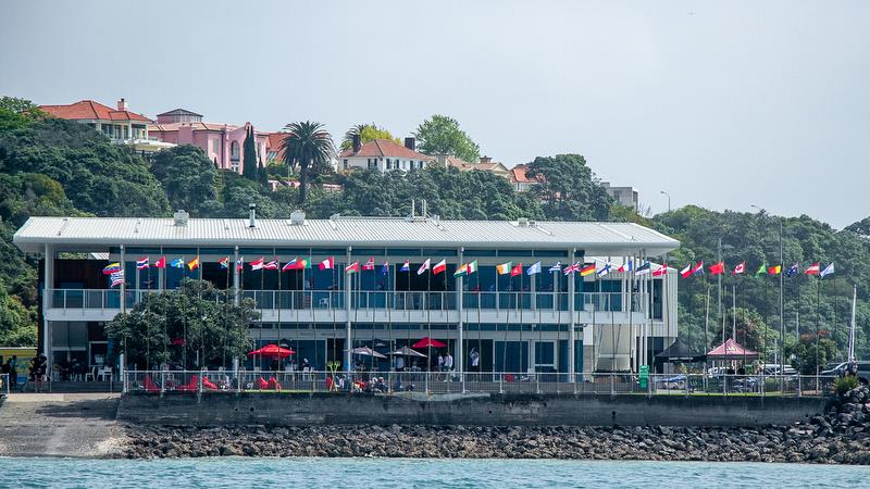 Hyundai Marine Sports Centre venue for the Hyundai World Championships, Oceania Championship, Day 3, November 27, 2019, Royal Akarana Yacht Club photo copyright Richard Gladwell / Sail-World.com taken at Royal Akarana Yacht Club and featuring the 49er class