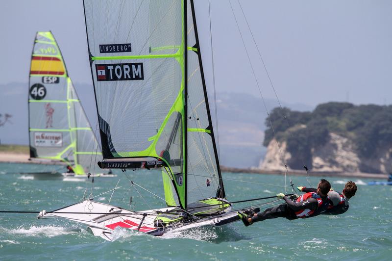 49er - Hyundai World Championships, Oceania Championship, Day 1, November 27, 2019, Royal Akarana Yacht Club photo copyright Richard Gladwell / Sail-World.com taken at Royal Akarana Yacht Club and featuring the 49er class