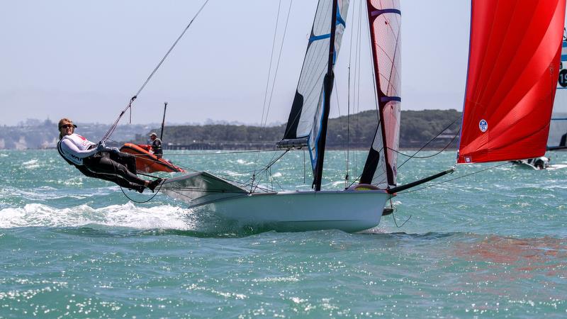 49er - Hyundai World Championships, Oceania Championship, Day 1, November 27, 2019, Royal Akarana Yacht Club photo copyright Richard Gladwell / Sail-World.com taken at Royal Akarana Yacht Club and featuring the 49er class