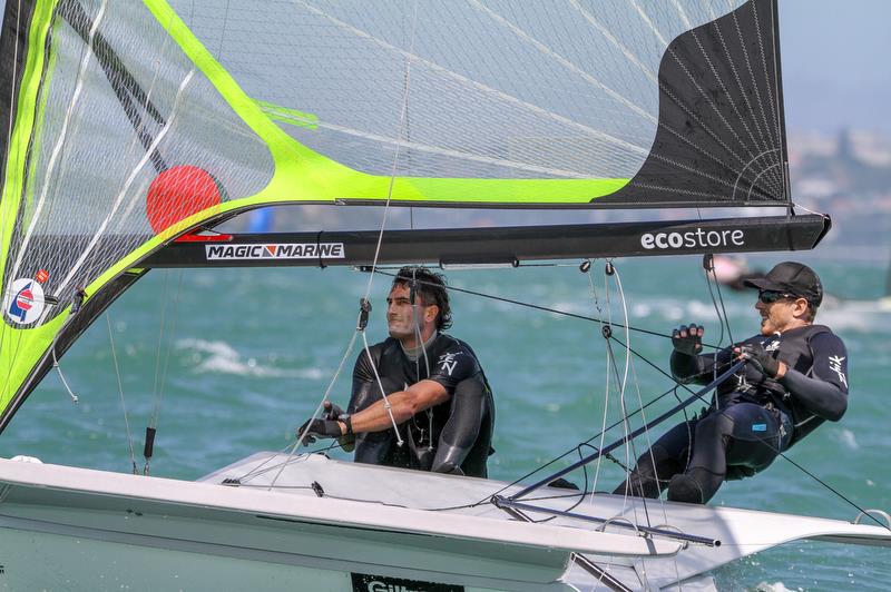 49er - Peter Burling and Blair Tuke, Hyundai World Championships, Oceania Championship, Day 1, November 27, 2019, Royal Akarana Yacht Club photo copyright Richard Gladwell / Sail-World.com taken at Royal Akarana Yacht Club and featuring the 49er class