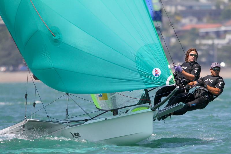 49er - Hyundai World Championships, Oceania Championship, Day 1, November 27, 2019, Royal Akarana Yacht Club photo copyright Richard Gladwell / Sail-World.com taken at Royal Akarana Yacht Club and featuring the 49er class