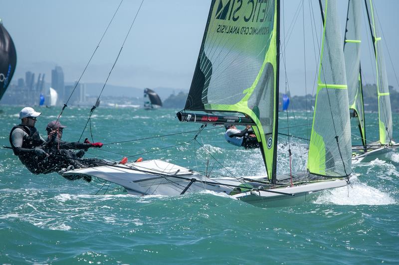 49er - Hyundai World Championships, Oceania Championship, Day 1, November 27, 2019, Royal Akarana Yacht Club photo copyright Richard Gladwell / Sail-World.com taken at Royal Akarana Yacht Club and featuring the 49er class