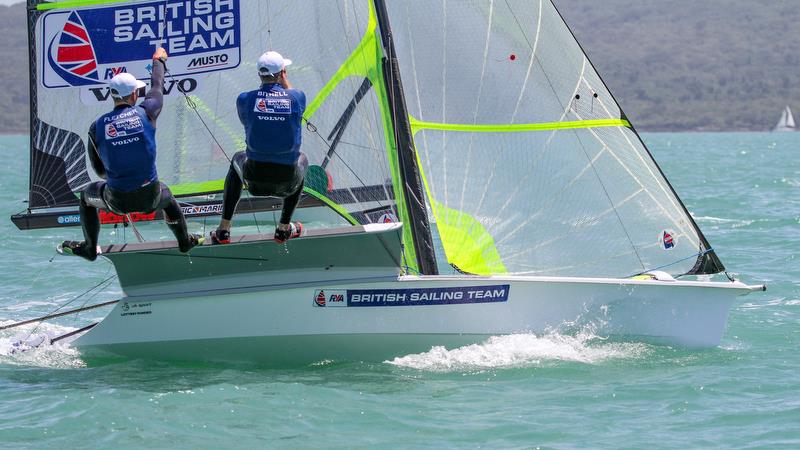 Bithell & Fletcher (GBR) - 49erFX - Hyundai World Championships, Oceania Championship, Day 1, November 25, 2019, Royal Akarana Yacht Club photo copyright Richard Gladwell / Sail-World.com taken at Royal Akarana Yacht Club and featuring the 49er class