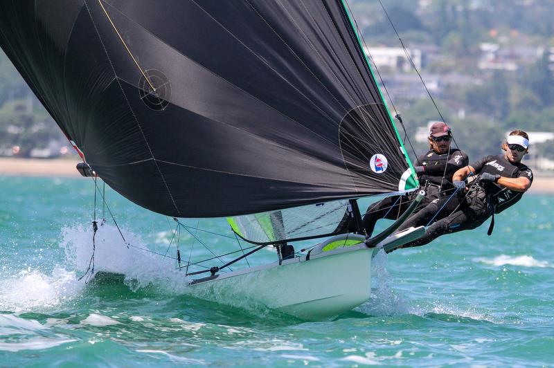 49er - Hyundai World Championships, Oceania Championship, Day 1, November 27, 2019, Royal Akarana Yacht Club photo copyright Richard Gladwell / Sail-World.com taken at Royal Akarana Yacht Club and featuring the 49er class