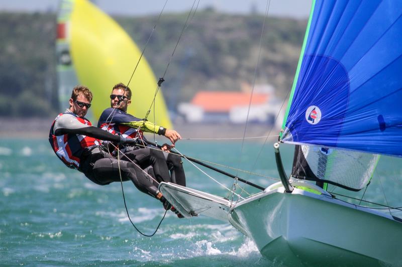 49er - Hyundai World Championships, Oceania Championship, Day 1, November 27, 2019, Royal Akarana Yacht Club photo copyright Richard Gladwell / Sail-World.com taken at Royal Akarana Yacht Club and featuring the 49er class