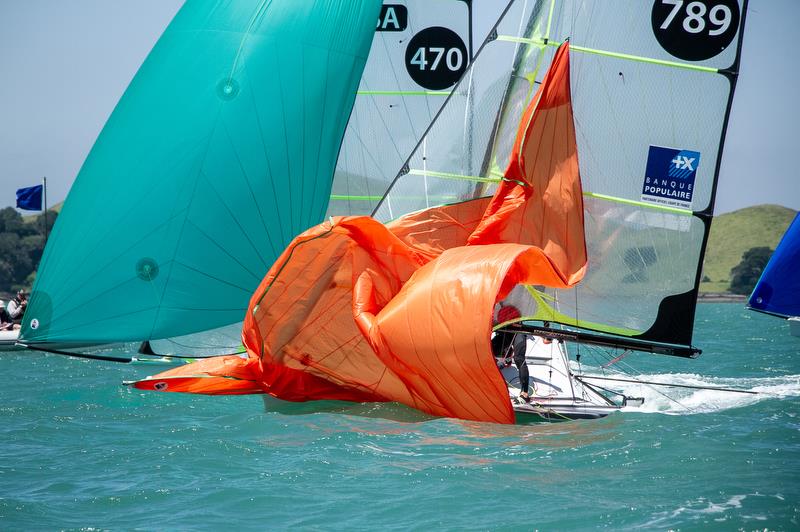 49er - Hyundai World Championships, Oceania Championship, Day 1, November 27, 2019, Royal Akarana Yacht Club photo copyright Richard Gladwell / Sail-World.com taken at Royal Akarana Yacht Club and featuring the 49er class