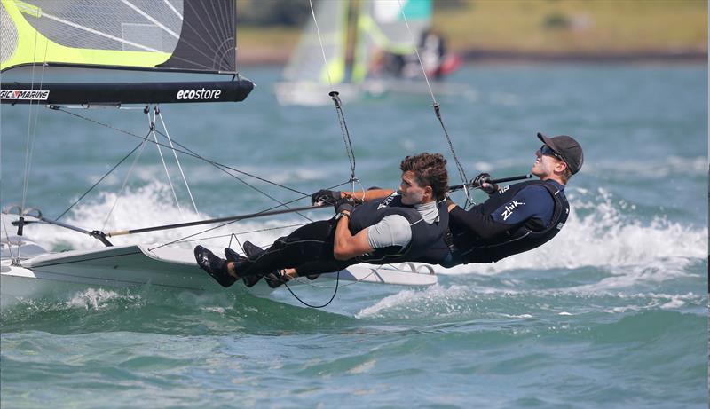 Peter Burling and Blair Tuke - 49er  World Championships, Auckland, December 3 - 8, 2019 photo copyright Jesus Renedo / Sailing Energy taken at Royal Akarana Yacht Club and featuring the 49er class