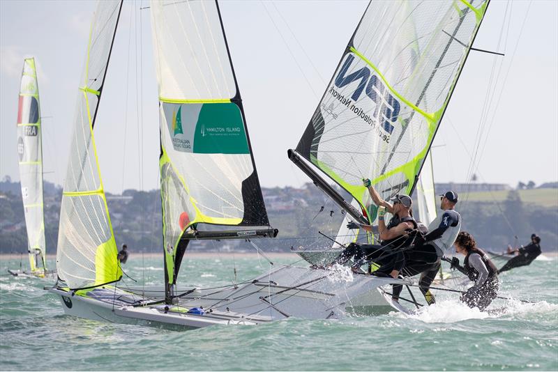 Day 1,  49er World Championships presented by Hyundai - December 3, 2019, Auckland NZ photo copyright Matias Capizzano taken at Royal Akarana Yacht Club and featuring the 49er class